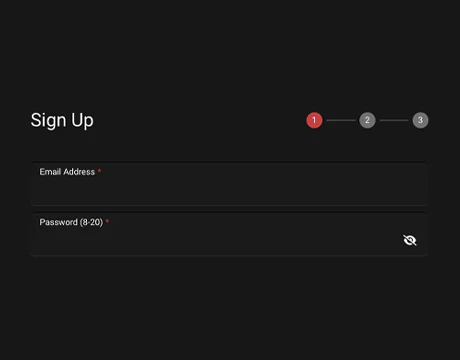 Create and verify your account: