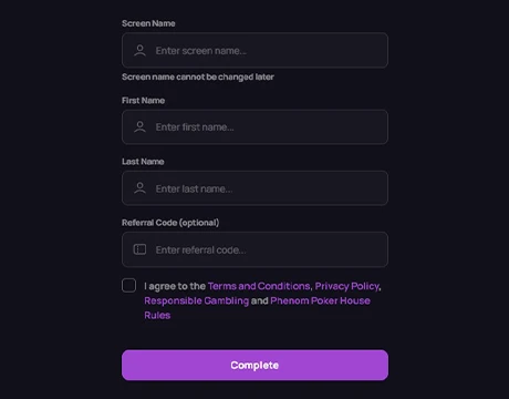 Complete the Registration Form.