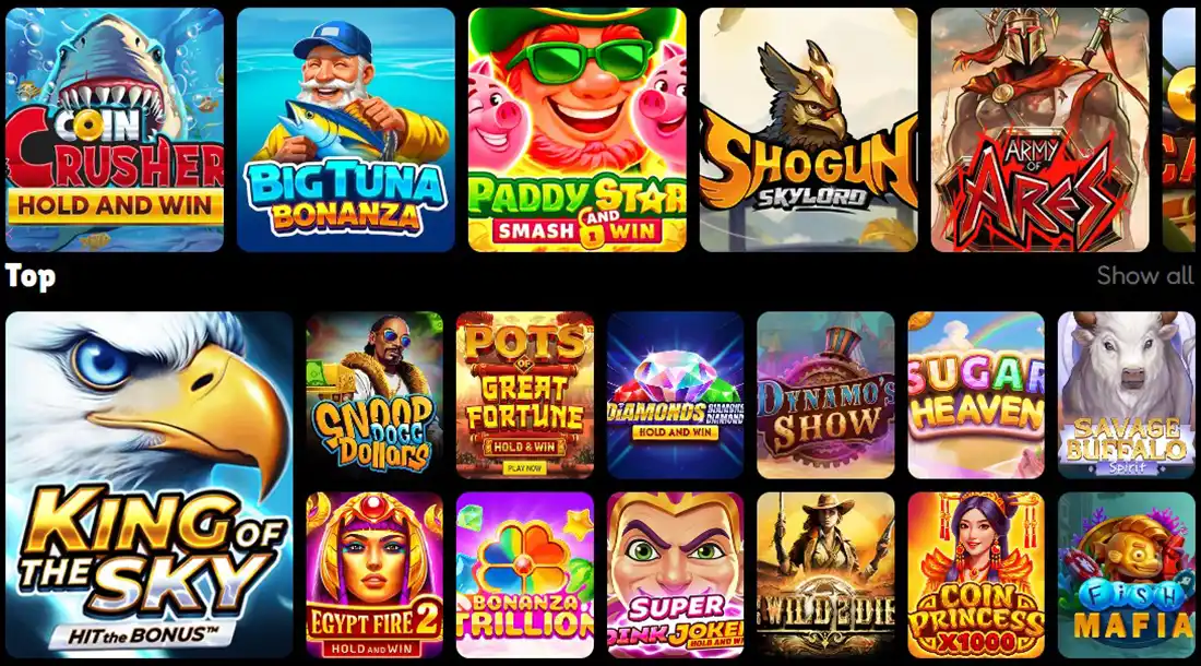 SweepJungle Casino Games