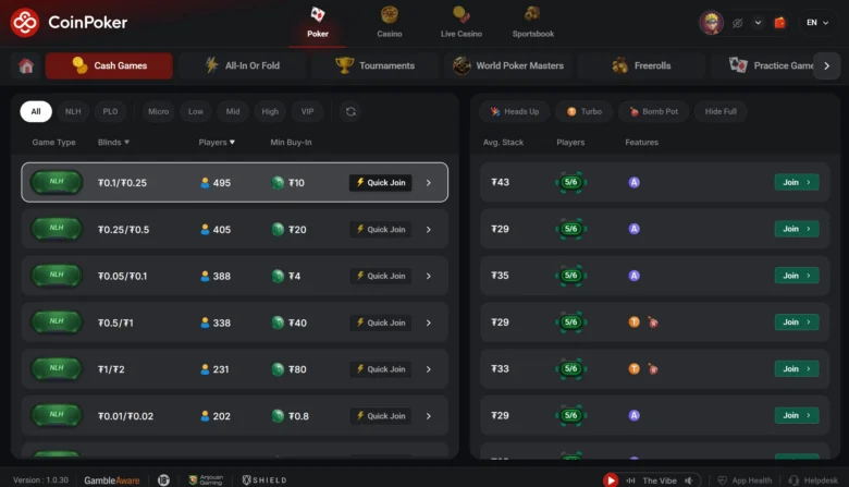 CoinPoker Updated Software: Everything Changed CoinPoker Cash Games