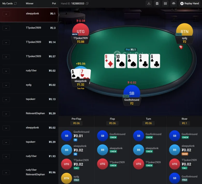 CoinPoker Hand History