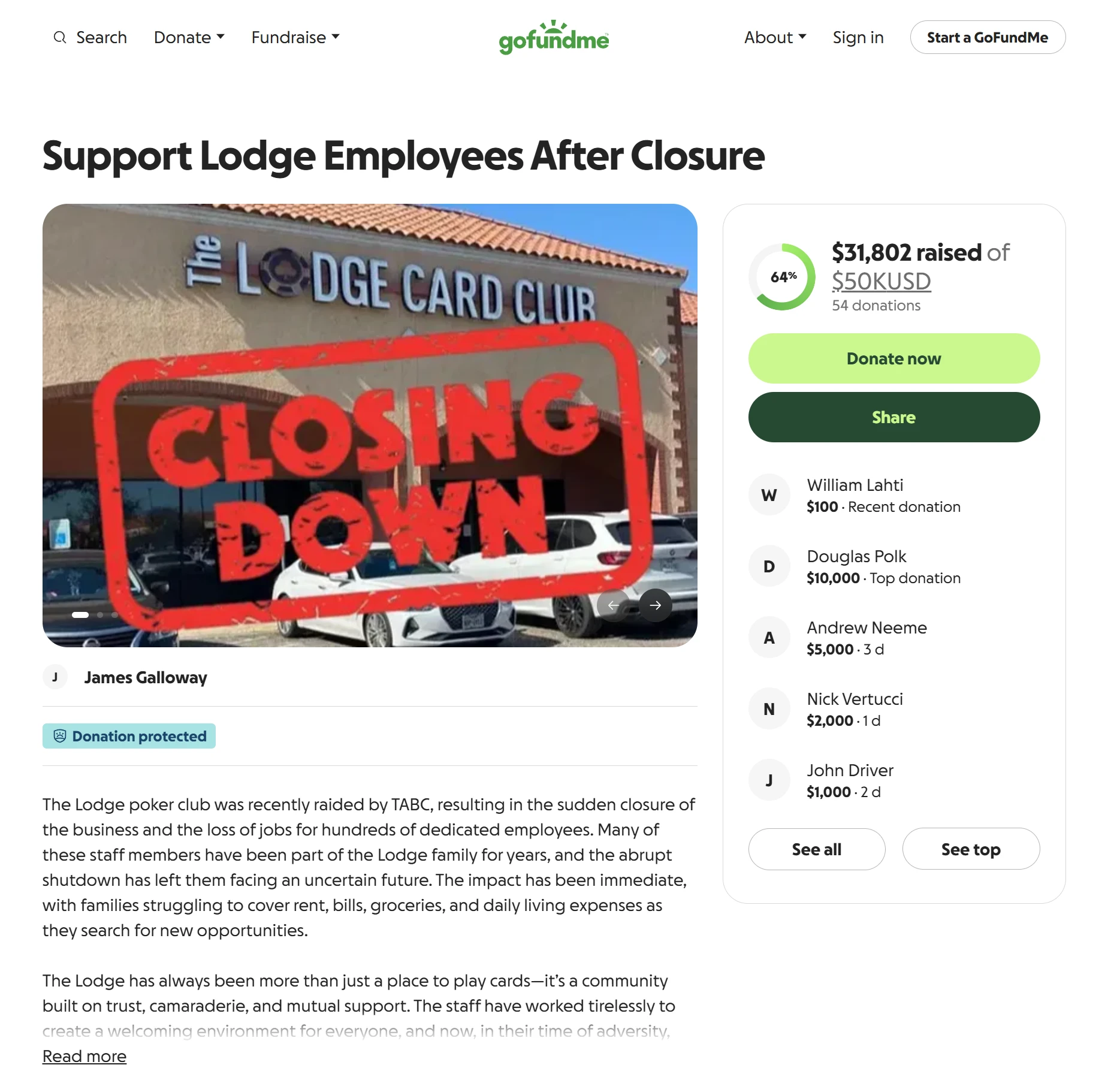 The Lodge Fundraiser