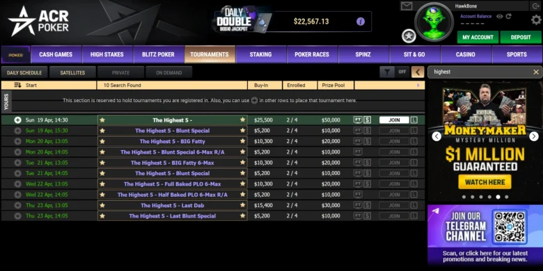 How to Find The Highest 5 on ACR Poker