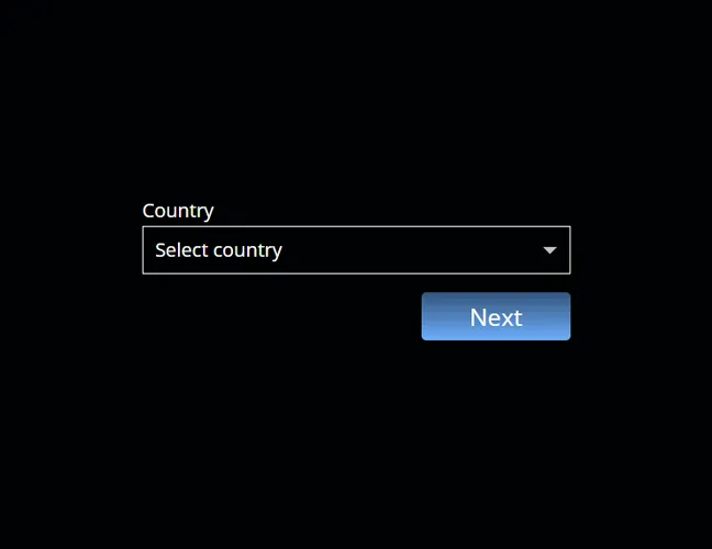 Step 1: Select Your Country