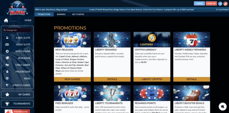 Liberty Slots Promotions