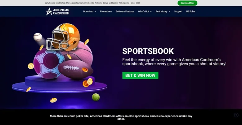 Americas Cardroom Sportsbook Home Page