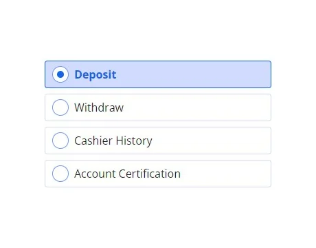 Select “Deposit”: