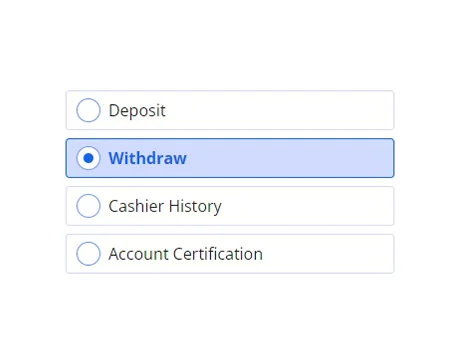 Select “Withdraw”: