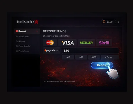 Deposit and play real money games.