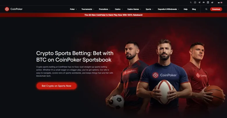 CoinPoker Sportsbook Home Page