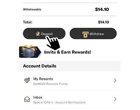 Make your first deposit.