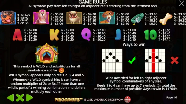 The Dog House Megaways Rules
