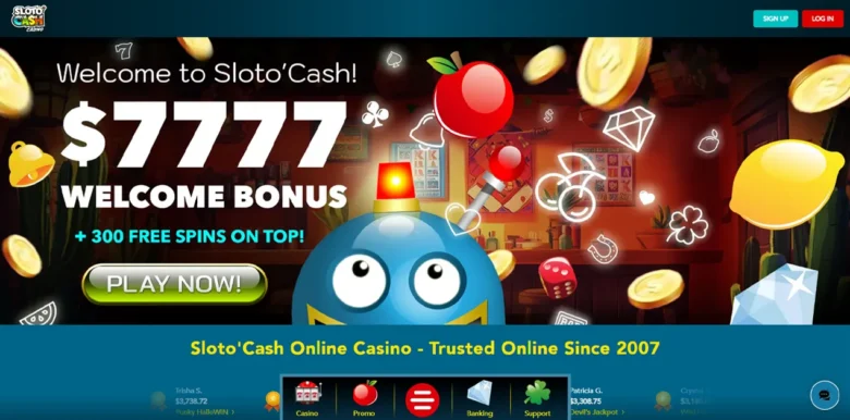 Sloto Cash Casino main webpage