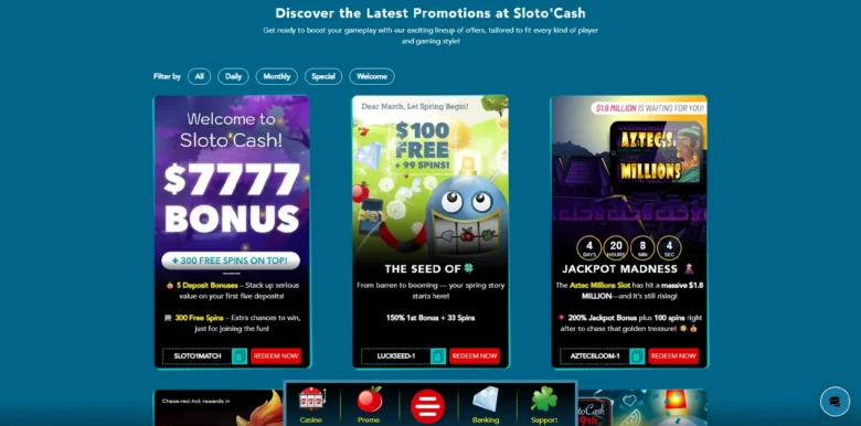 Sloto Cash Casino Promotions