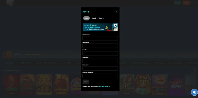 Sloto Cash Casino sign up