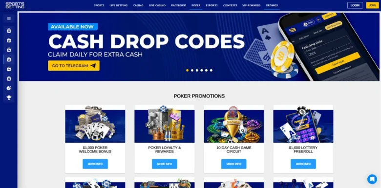 SportsBetting Poker promotions