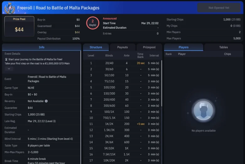 Freeroll | Roast to Battle of Malta