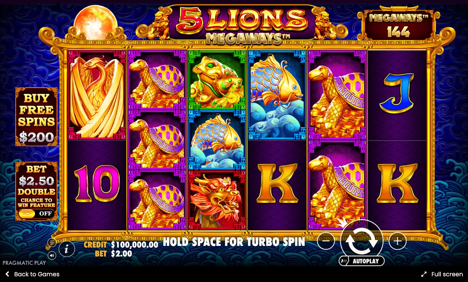 5 Lions Megaways Demo