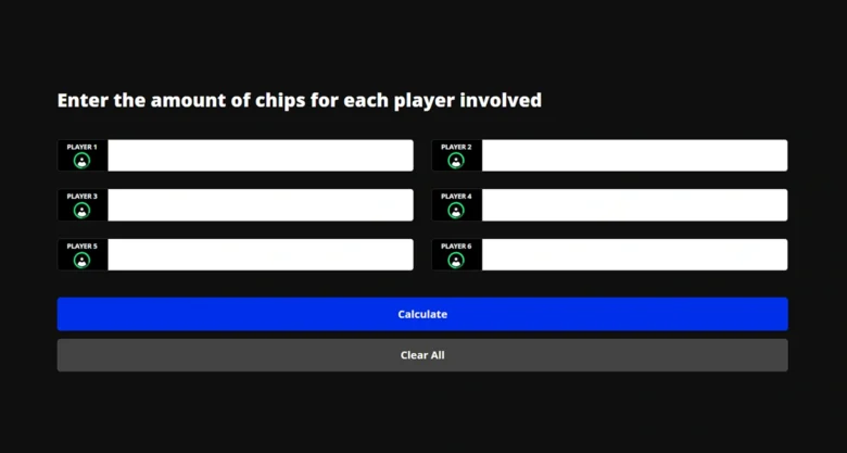 Poker Side Pot Calculator