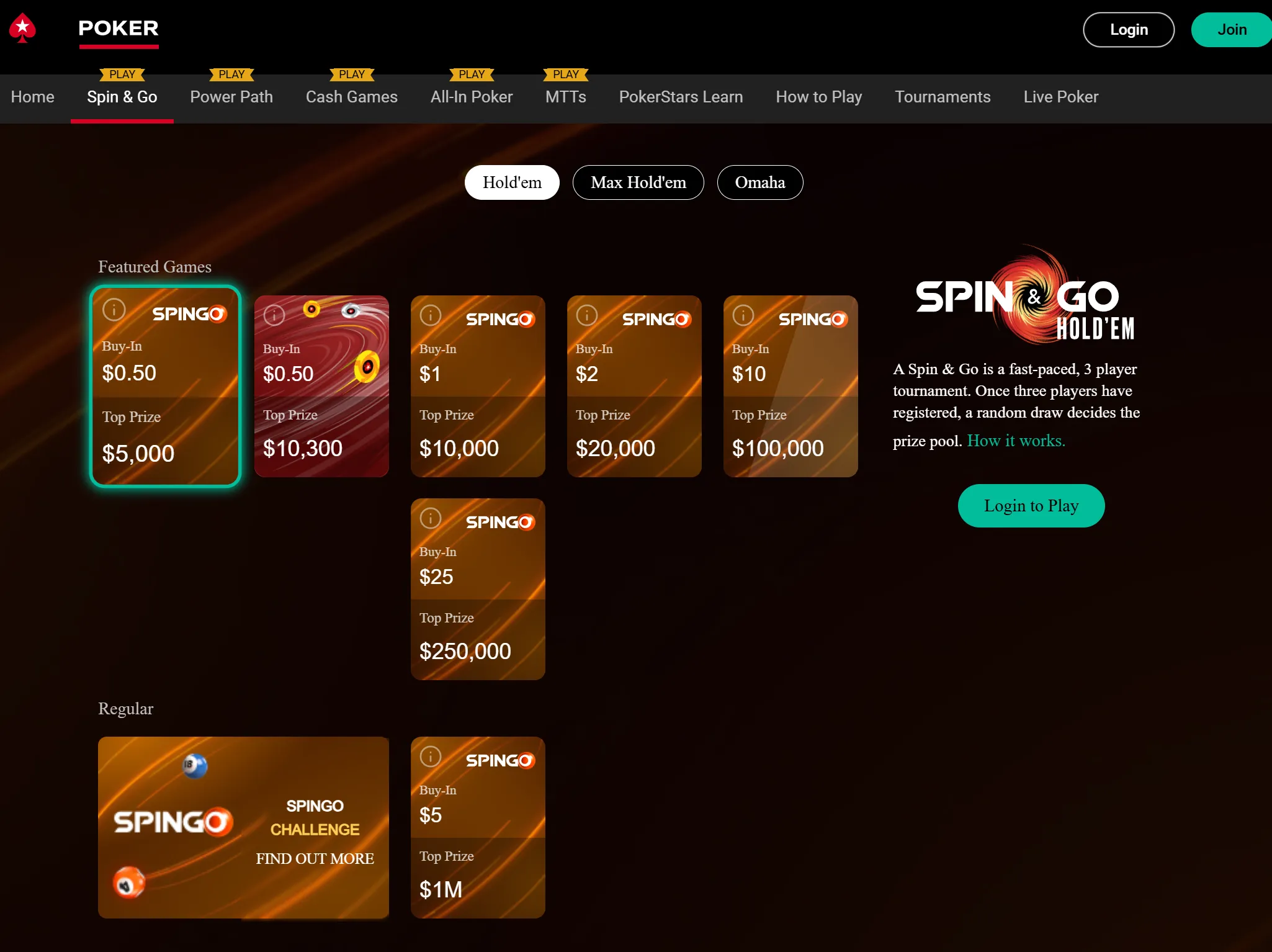 Spin&Go PokerStars