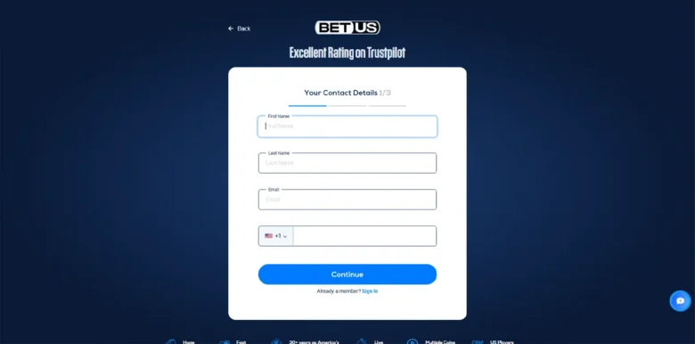 BetUS Casino sign up