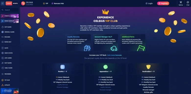 Celsius casino promo code