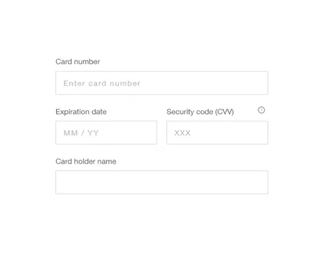 Enter payment details and confirm