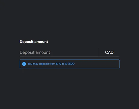 Enter your deposit amount