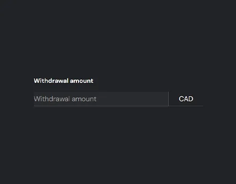 Enter the withdrawal amount