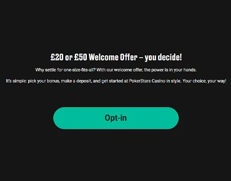 Opt-in to your chosen bonus: