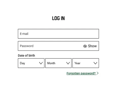 Log in to your account