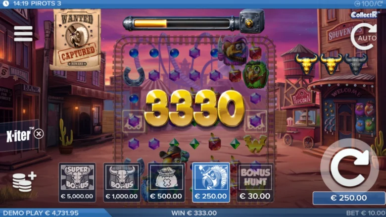 Pirots 3 X-iter feature win symbol