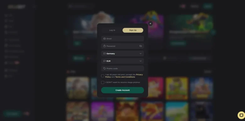 Belabet Casino sign up