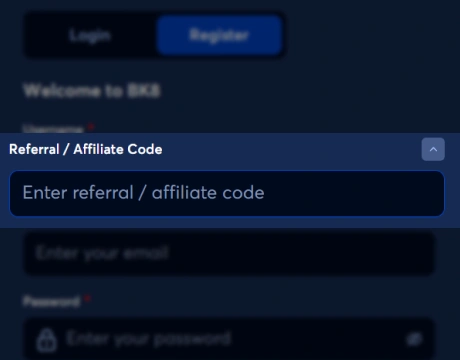 Enter a referral or affiliate code