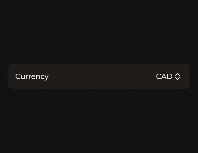 Select currency