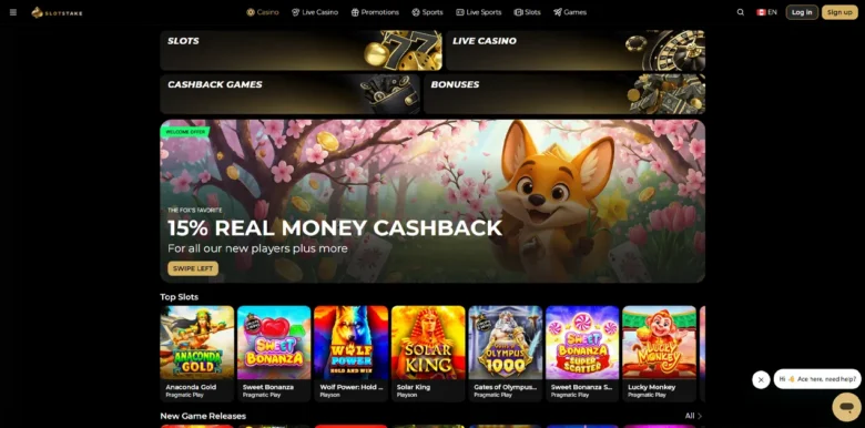 SlotStake Casino slots page