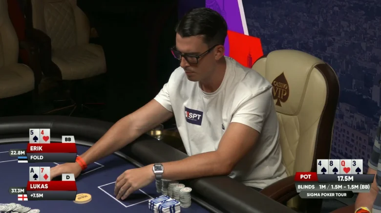 Lukas Robison at the €200 SiGMA Special Edition Final Table