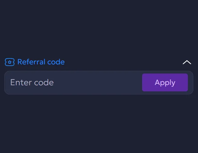 Add a referral code