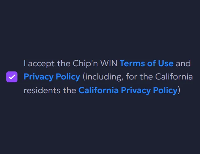 Accept the terms