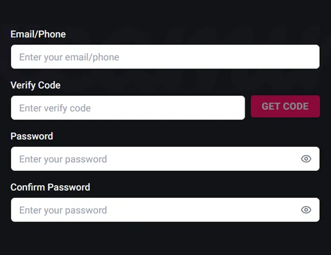 Enter account details