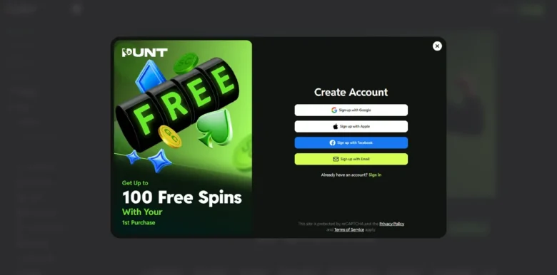 Punt Social Casino sign up