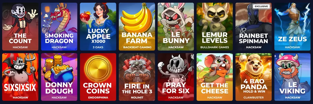 Rainbet Casino slots games