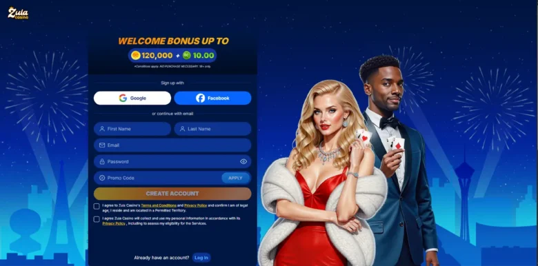 Zula Social Casino sign up