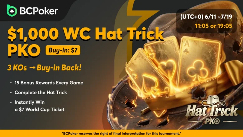 BCPoker World Cup Festival Daily Hat Trick PKO