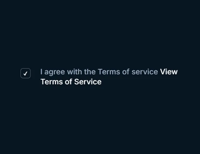 Accept the terms
