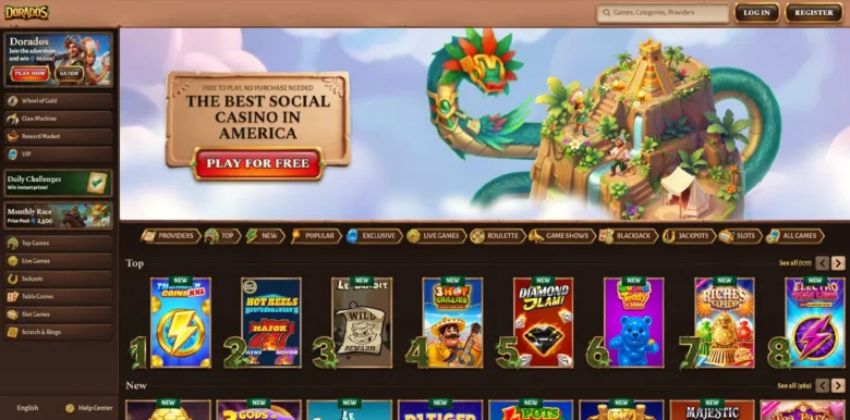 Dorados Socail Casino main webpage
