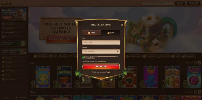 Dorados Socail Casino sign up