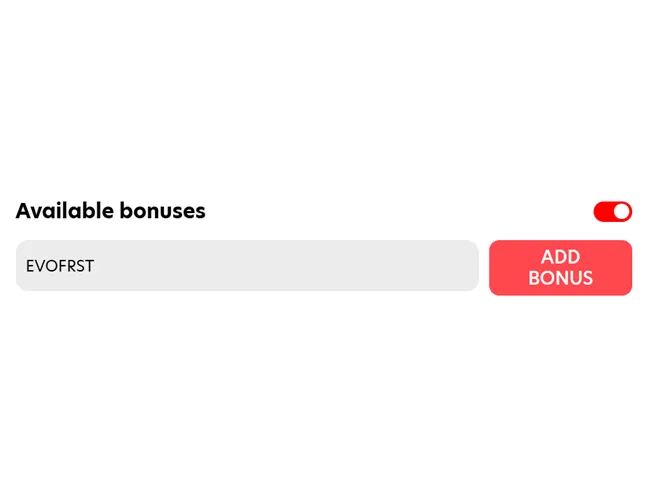 Make your first deposit and activate the welcome bonus