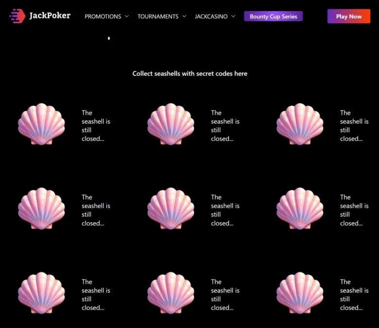 Shells in the Pearls of Fortune Promotion