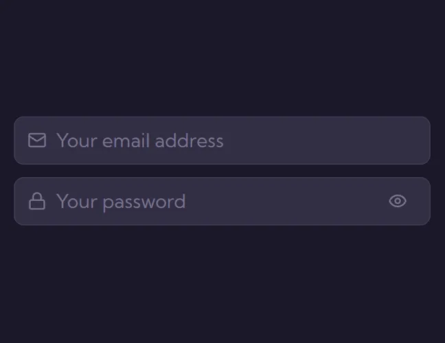 Enter account details